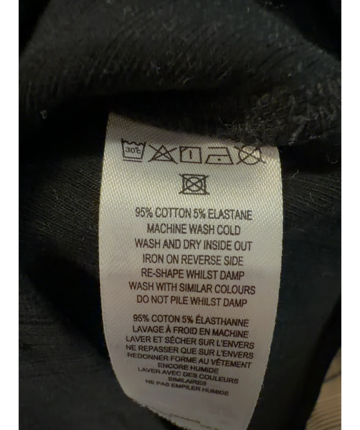 French Connection Black Colour, size UK M — label