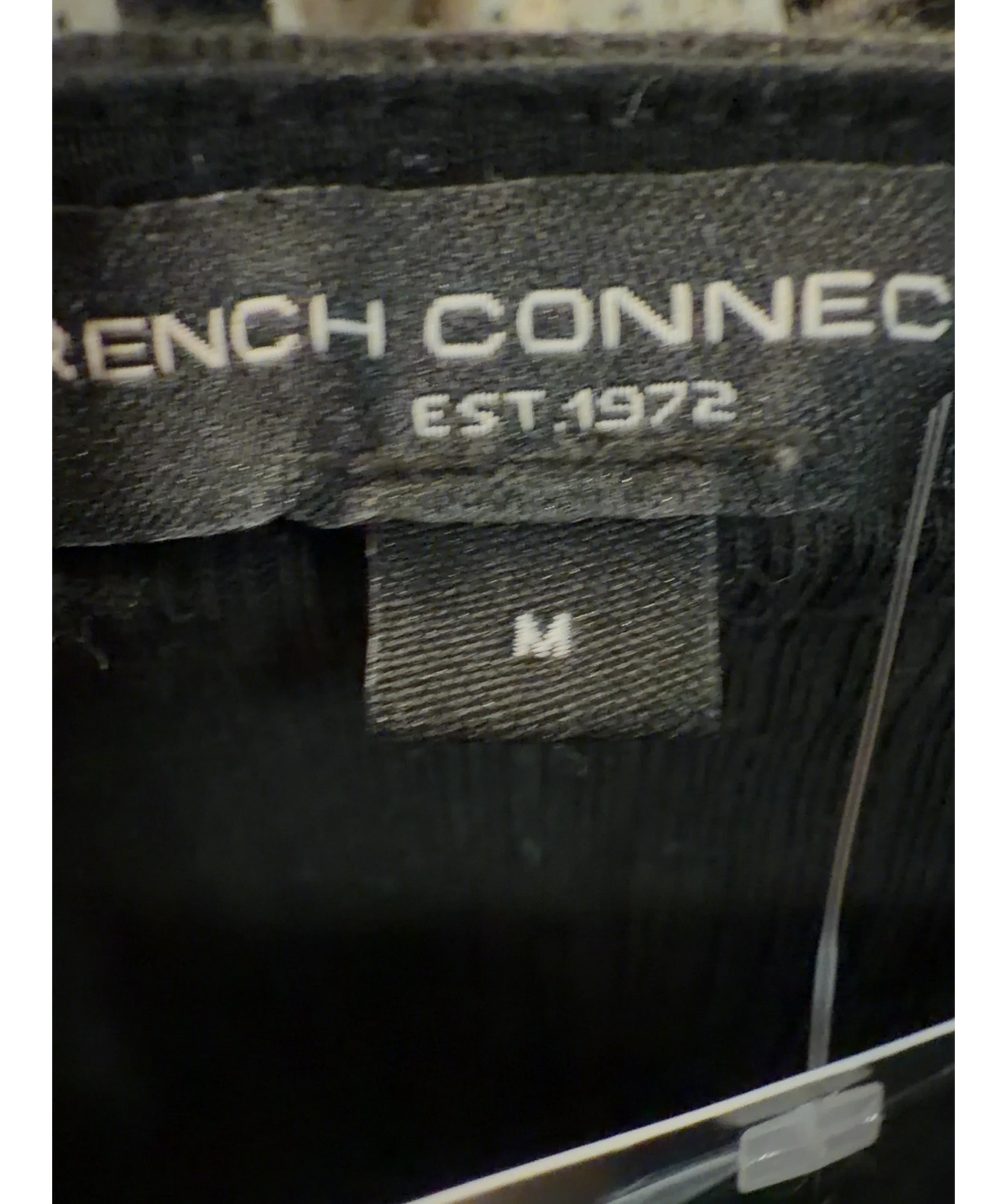 French Connection Black Colour, size UK M — care label