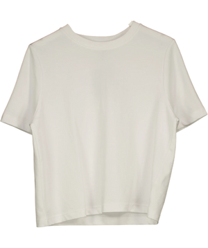 Sweaty Betty Elevated Cotton Boxy T-Shirt White UK 14