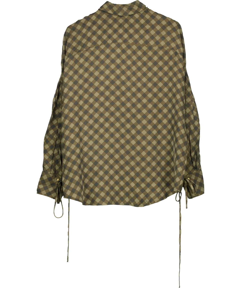 sessùn khaki Armanchecks, size UK L — back
