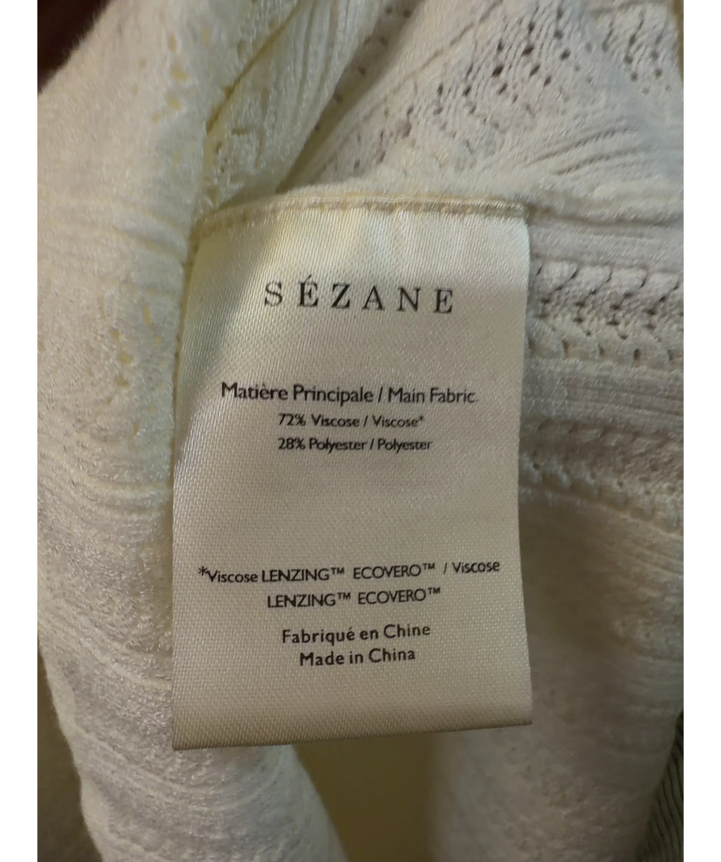 Sézane Cream Cloe Jumper, size UK M — label