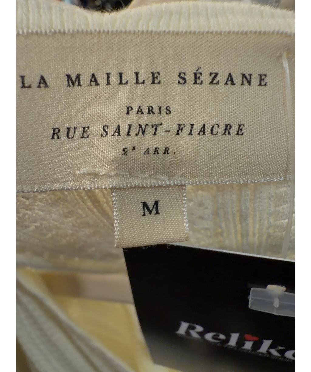 Sézane Cream Cloe Jumper, size UK M — care label