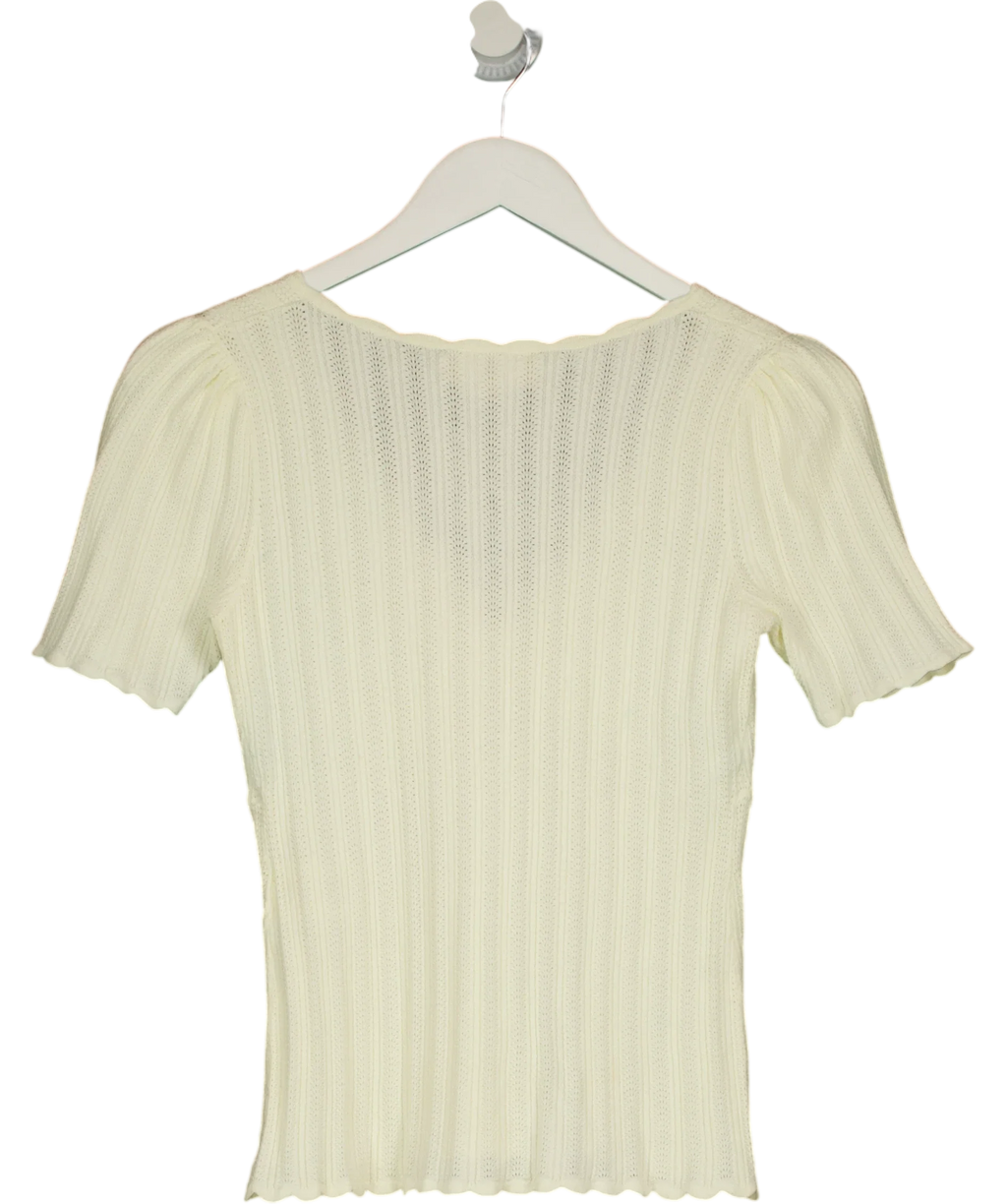 Sézane Cream Cloe Jumper, size UK M — back