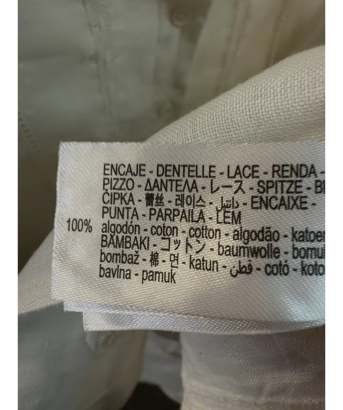 ZARA White Colour, size UK L — label