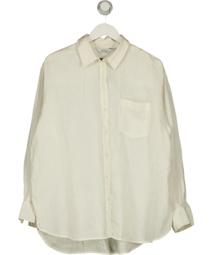 & Other Stories White Linen Shirt UK S