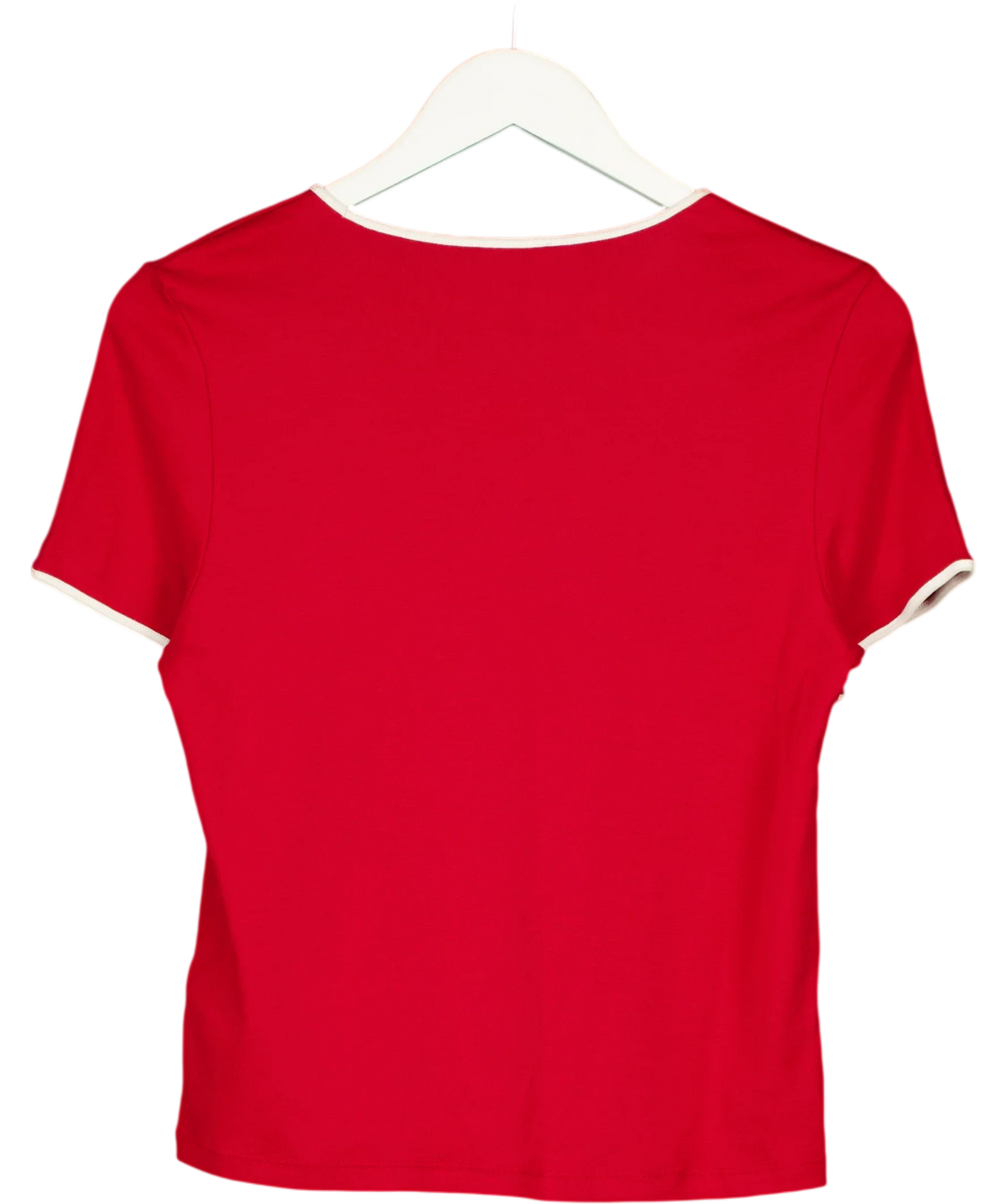 ME + EM Red Contrast Trim Slim Tee, size UK 12 — back