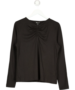 Whistles Black Gathered Top UK 12
