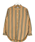 Burberry Beige Icon Stripe Cotton/Poplin Long Sleeve Shirt, size UK 12 — front