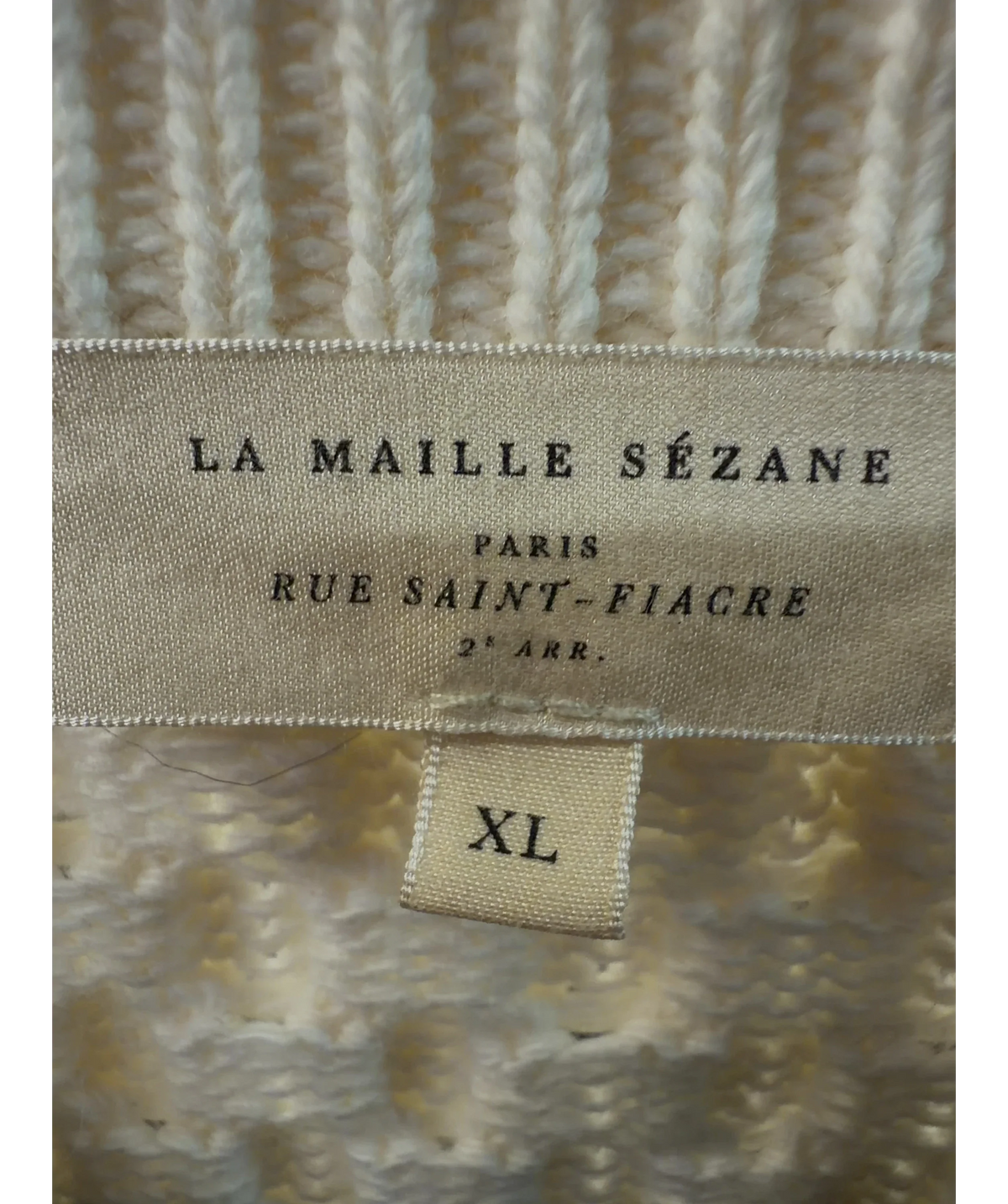 Sézane Cream Roxane Cardigan / Vest, size UK XL — care label