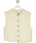 Sézane Cream Roxane Cardigan / Vest, size UK XL — front