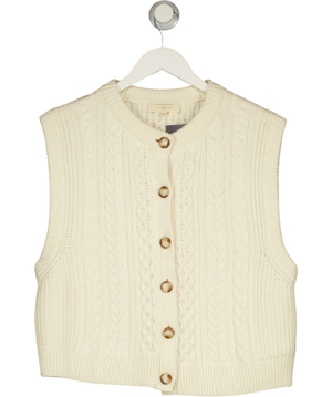 Sézane Roxane Cardigan / Vest Cream UK XL
