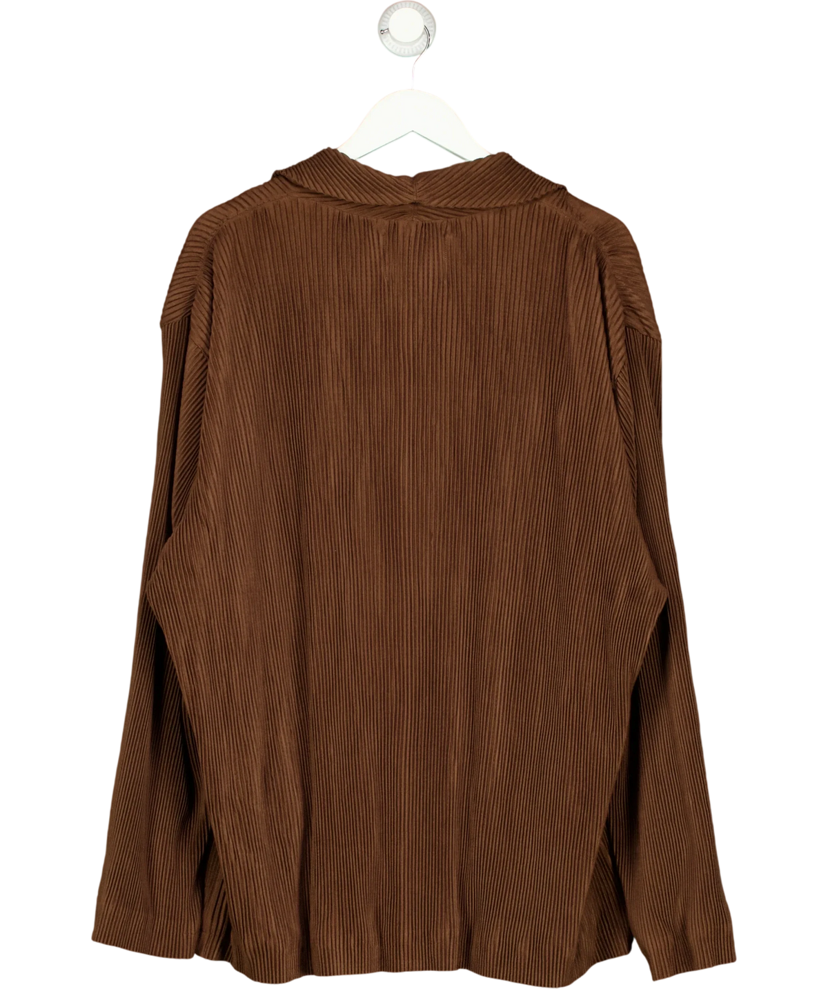 Gongdid Design Brown pleated textured shirt — back
