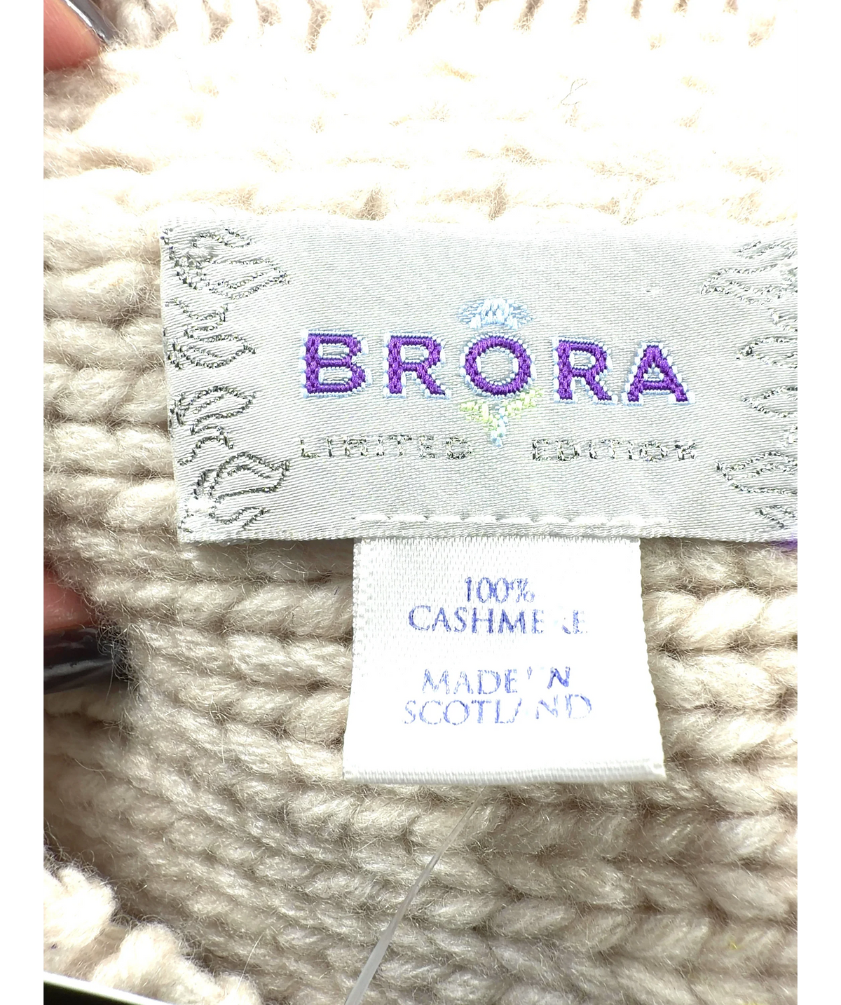 Brora Cream Colour — care label