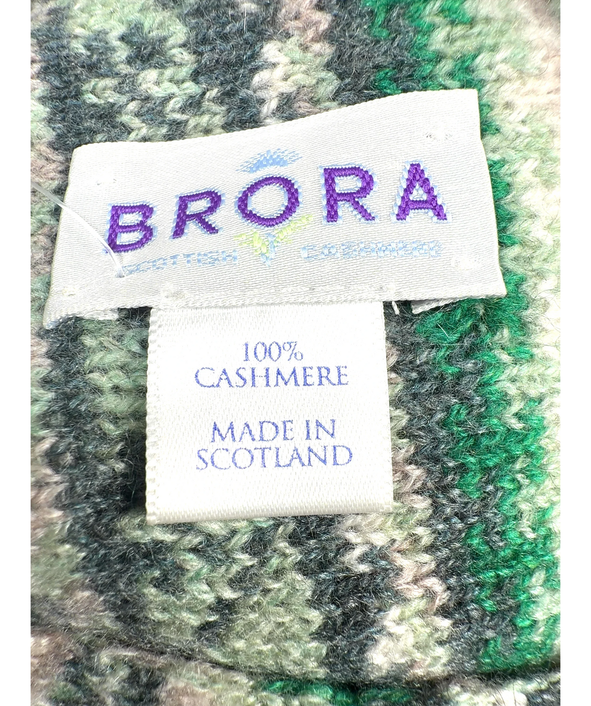 Brora Green Colour — label