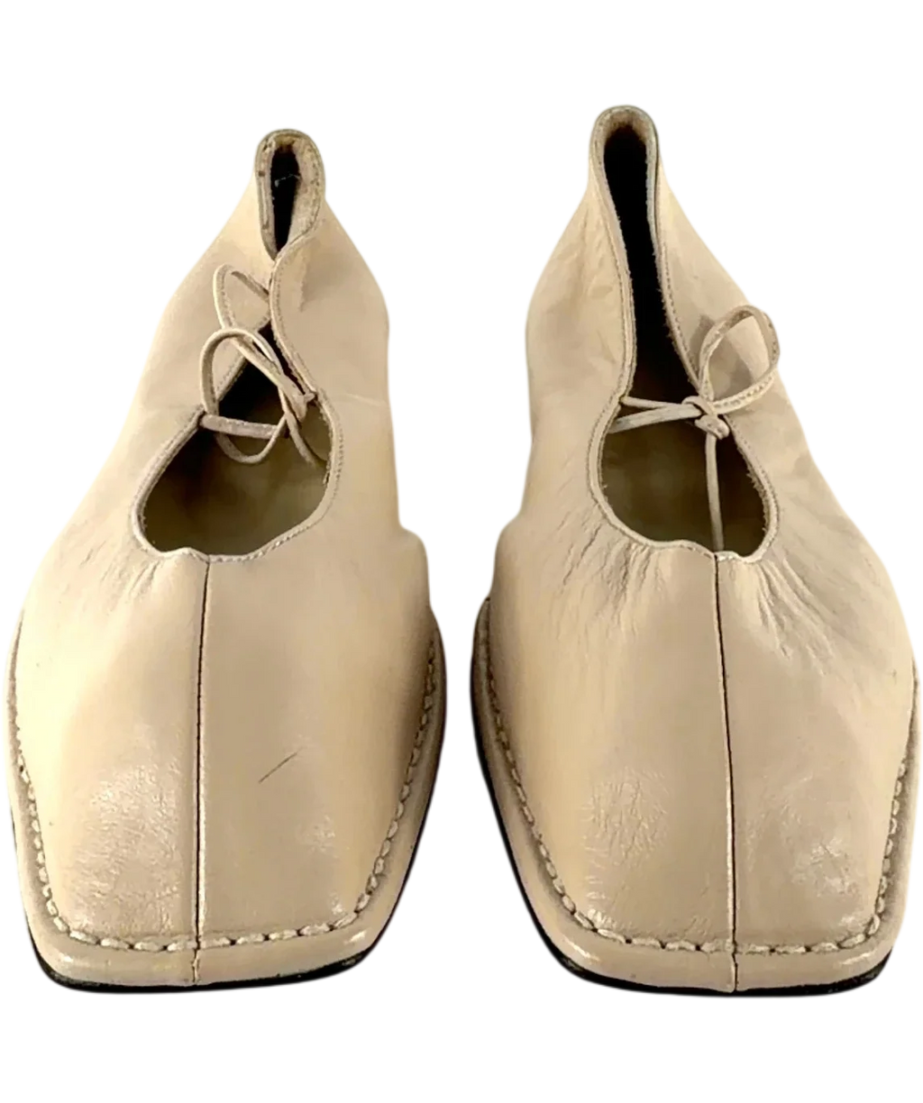 alohas Beige Sway Leather Ballet Flats, size UK 7 EU 40 👠 — detail