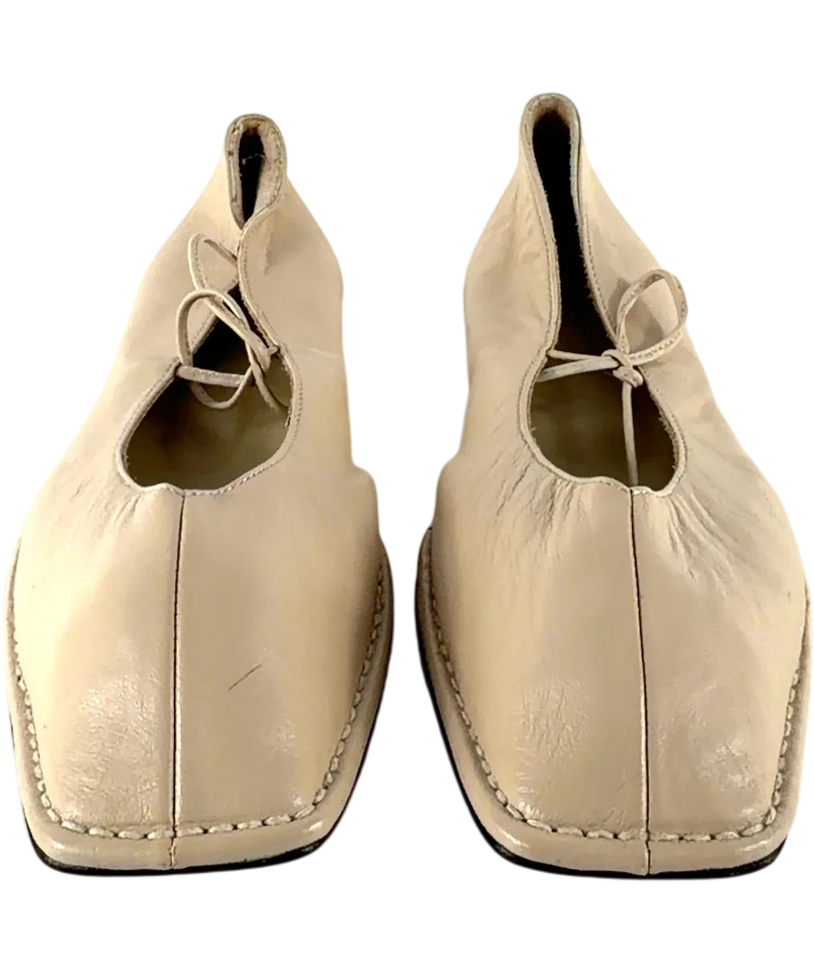 alohas Beige Sway Leather Ballet Flats, size UK 7 EU 40 👠 — detail