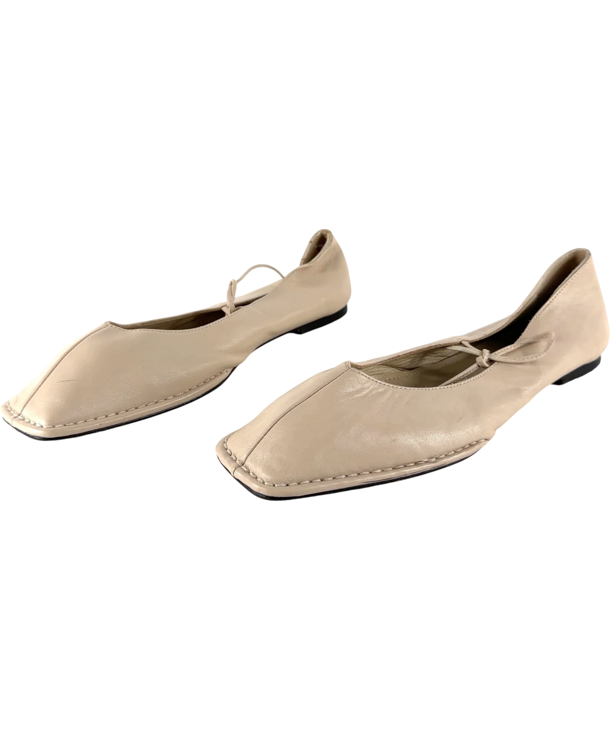 alohas Beige Sway Leather Ballet Flats, size UK 7 EU 40 👠 — label