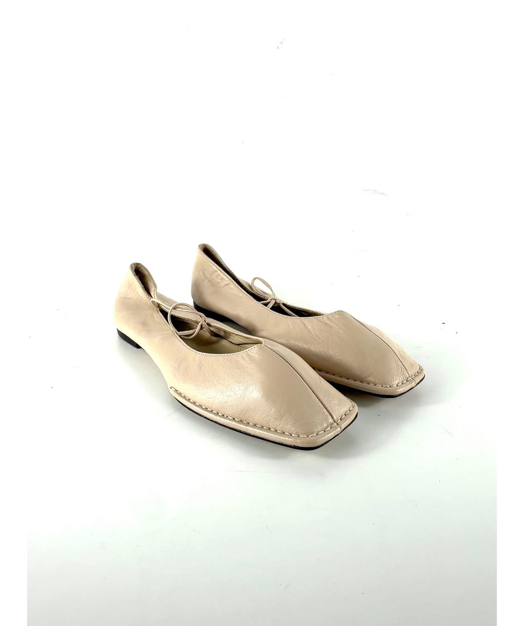 alohas Beige Sway Leather Ballet Flats, size UK 7 EU 40 👠 — additional view