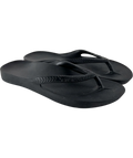 Archies Black Arch Support Flip Flops, size UK 8 EU 42 👞 — front