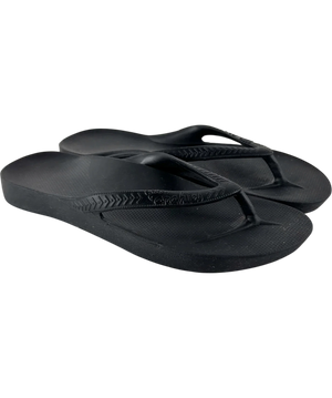 Archies Arch Support Flip Flops Black UK 8