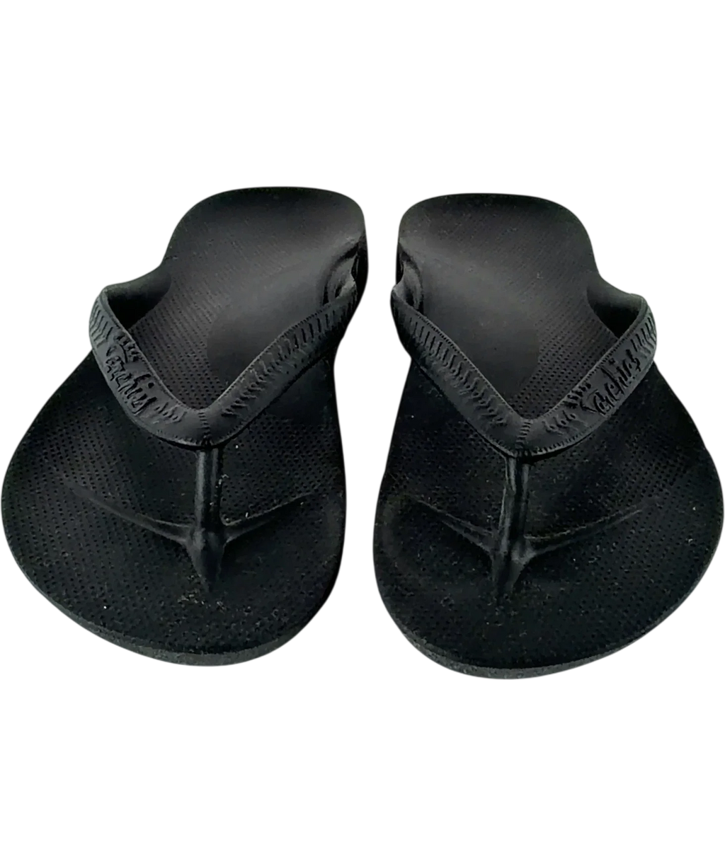 Archies Black Arch Support Flip Flops, size UK 8 EU 42 👞 — detail