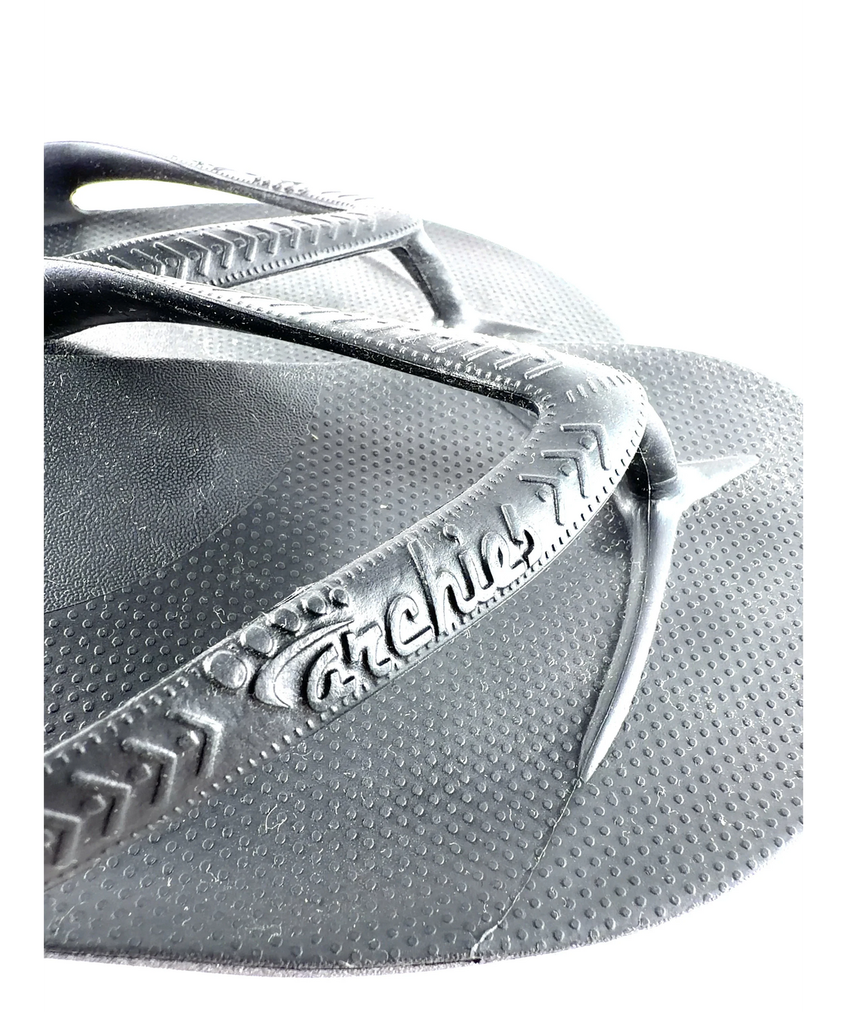 Archies Black Arch Support Flip Flops, size UK 8 EU 42 👞 — care label