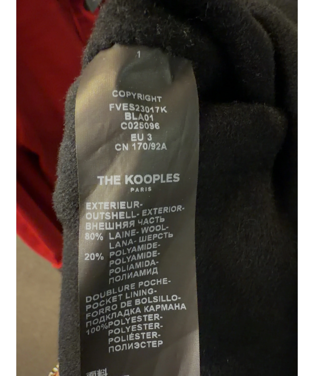 The Kooples Black Colour, size UK L — label
