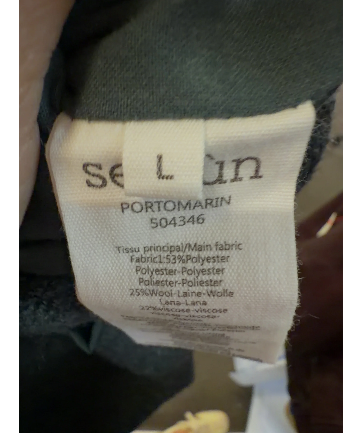 sessun Multicoloured Portomarin Fleece Colorblock Pullover, size UK L — care label