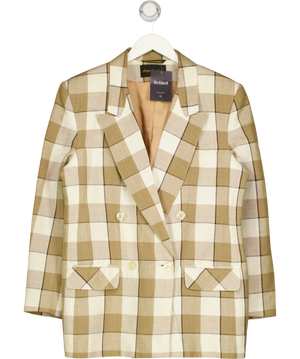 Giorgio Sant'Angelo Beige Double-Breasted Blazer UK 14