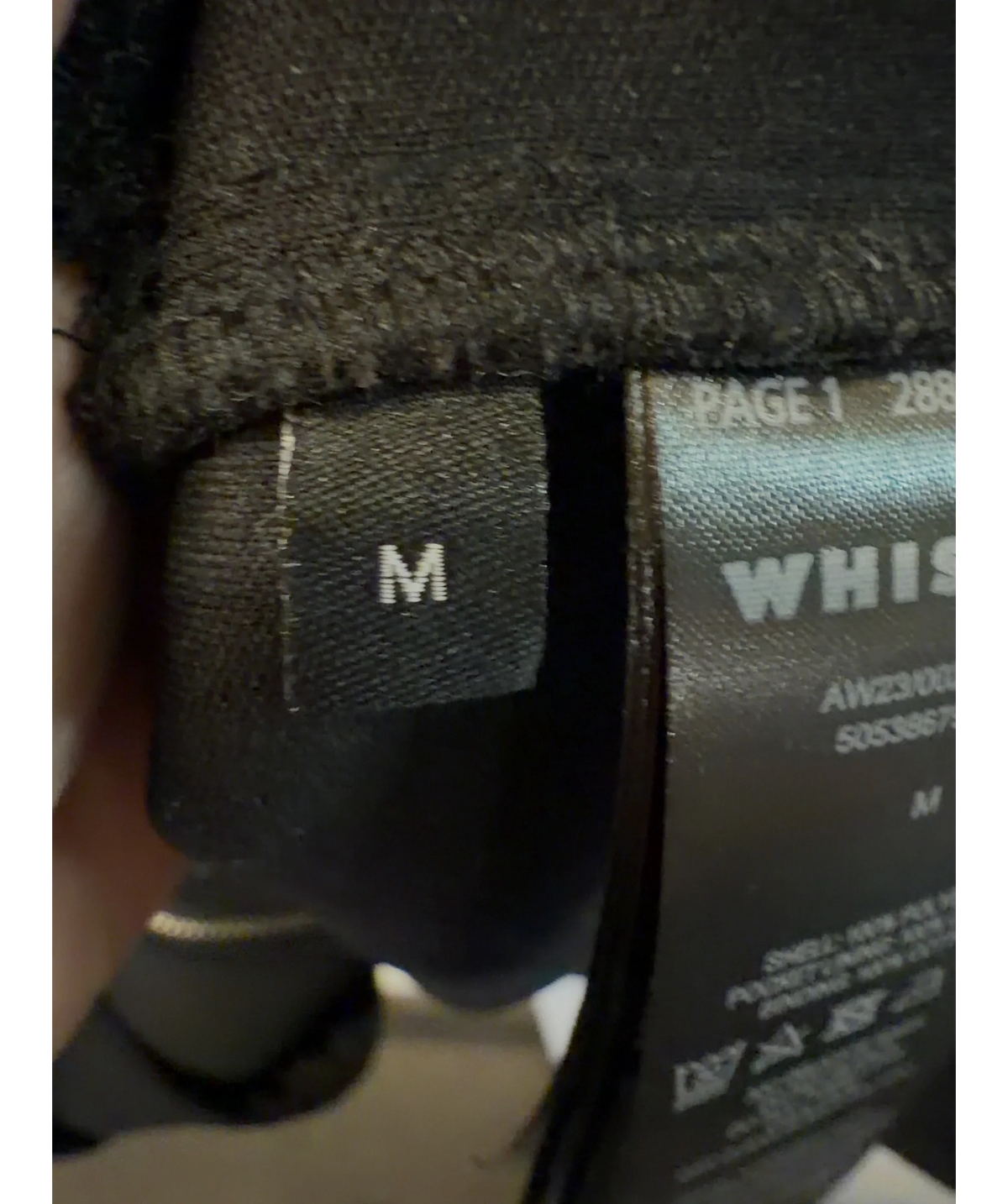 Whistles Black Josie Fleece Gilet, size UK M — care label