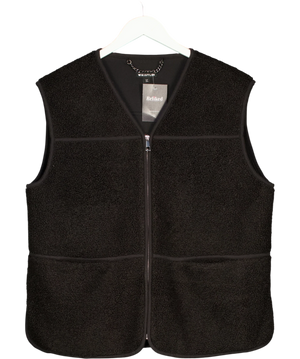 Whistles Black Josie Fleece Zip Gilet UK M