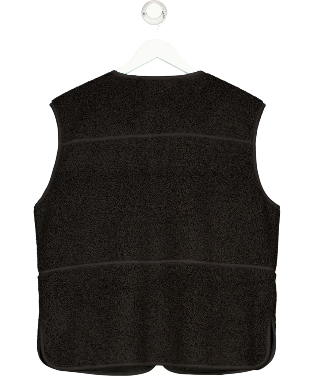 Whistles Black Josie Fleece Gilet, size UK M — back