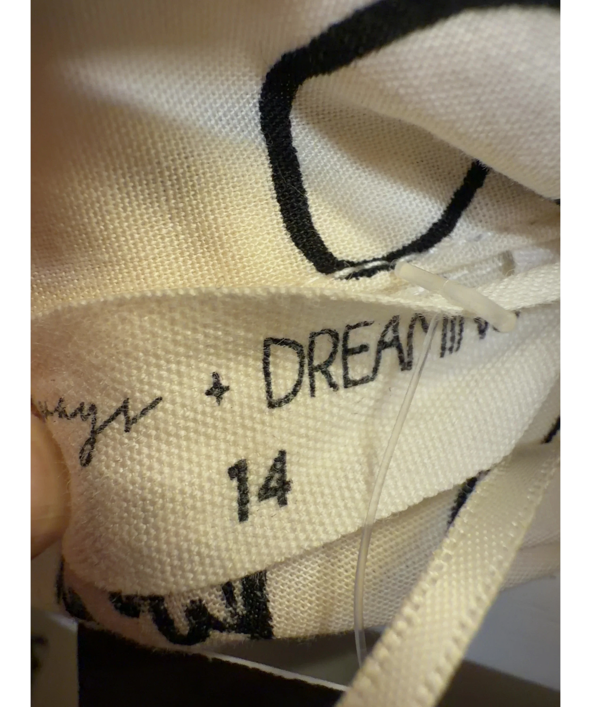 Always + Dreaming White Colour, size UK 14 — care label