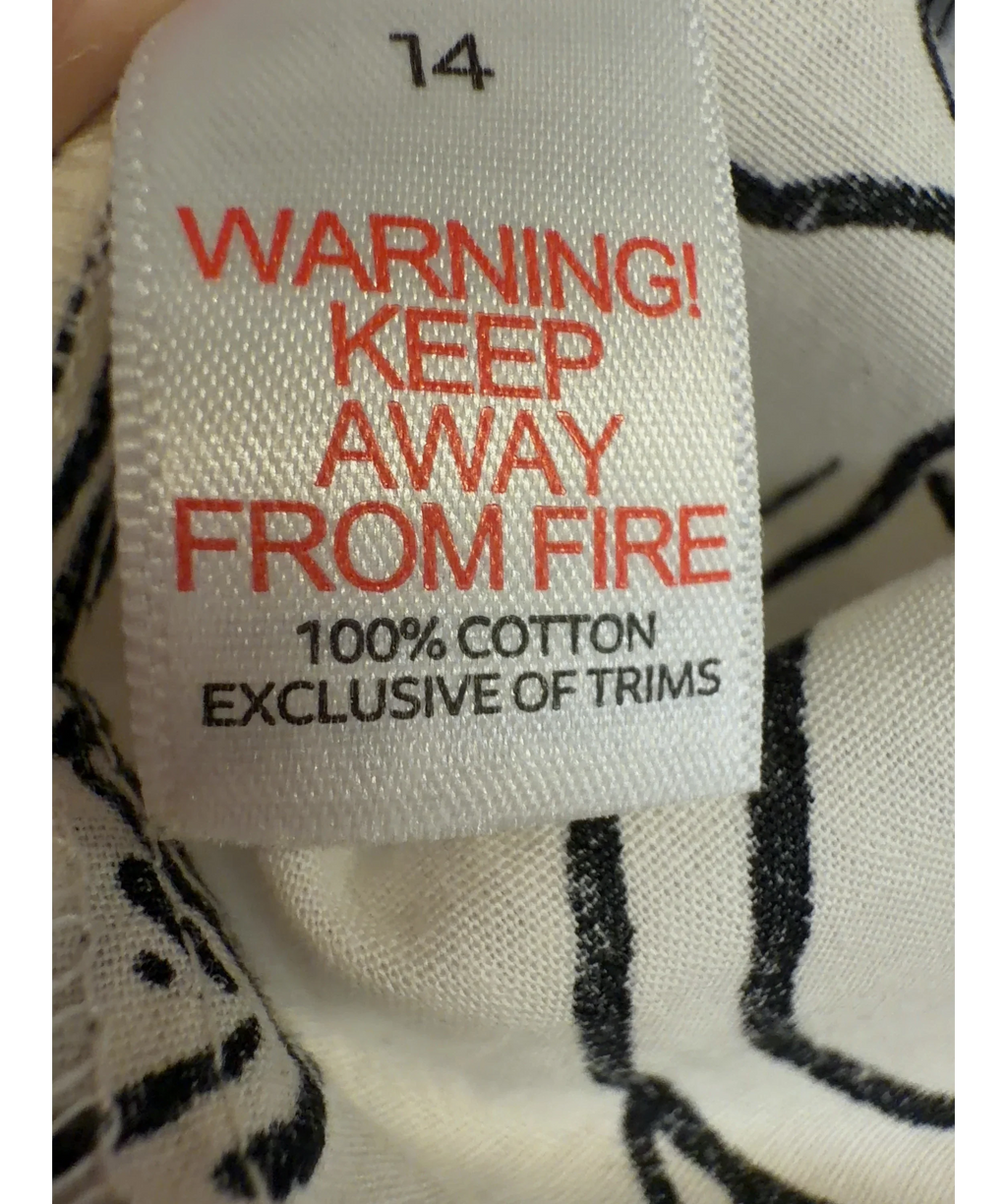 Always + Dreaming White Colour, size UK 14 — fabric detail