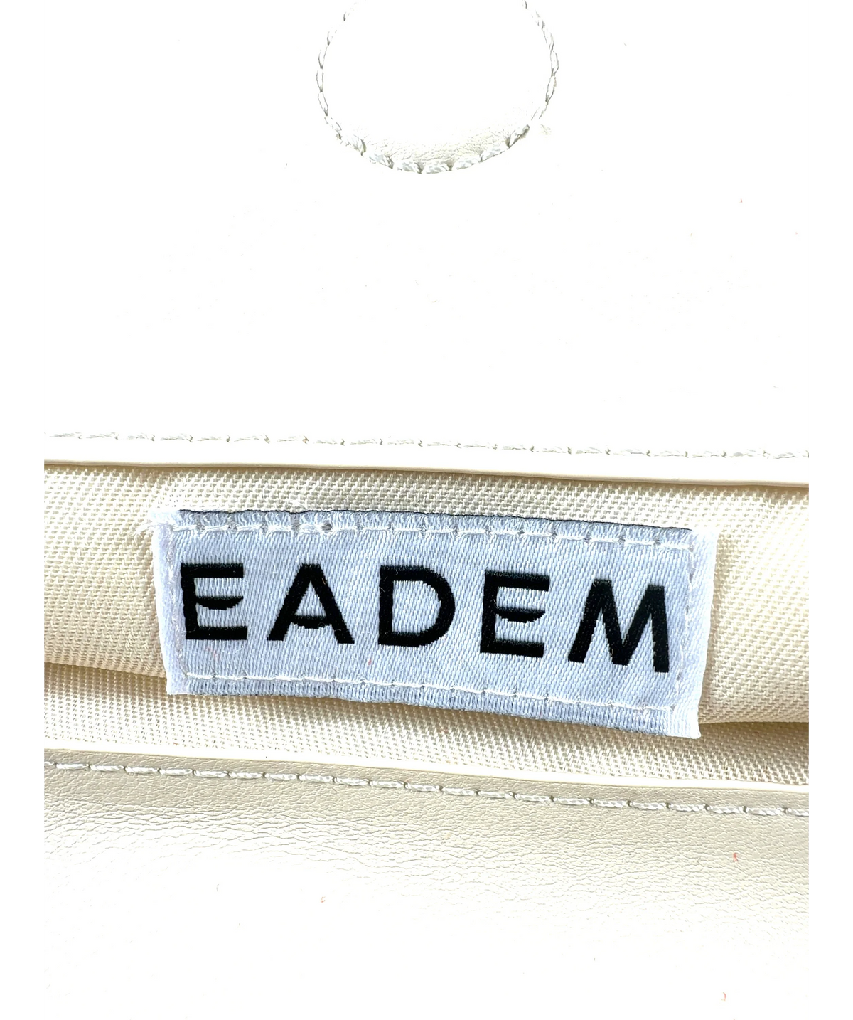 EADEM Cream Polka Dot Bag — label