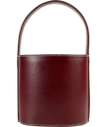 Staud Red Bisset Leather Bucket Bag — front