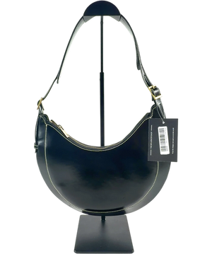 Flattered Lunar Leather Shoulder Bag Black