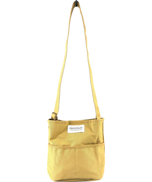 Sézane Yellow And White Crossbody Bag