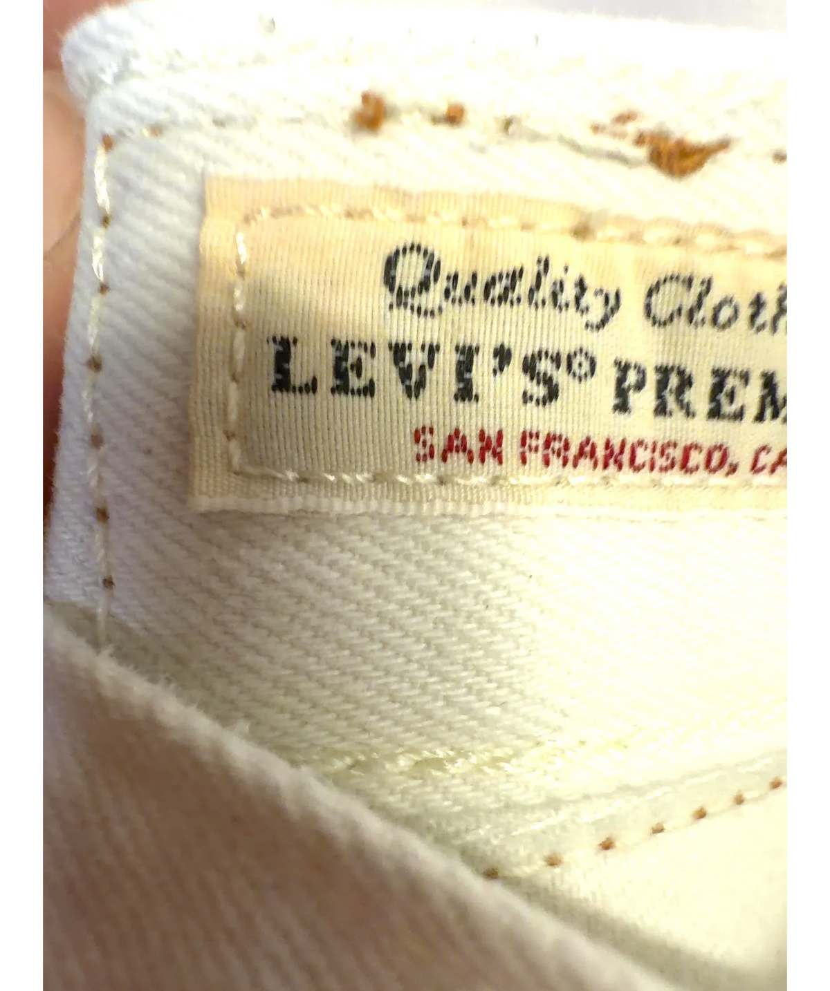 levis off-white High Loose, size W26 — detail