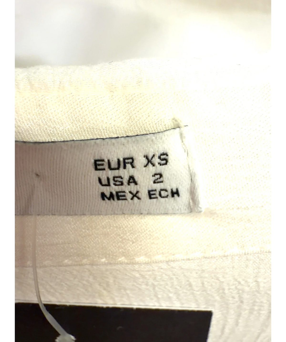 MANGO White Colour, size UK XS — care label