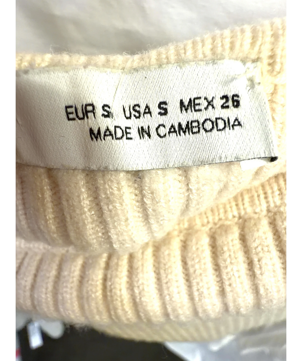 ZARA Cream Colour, size UK S — care label