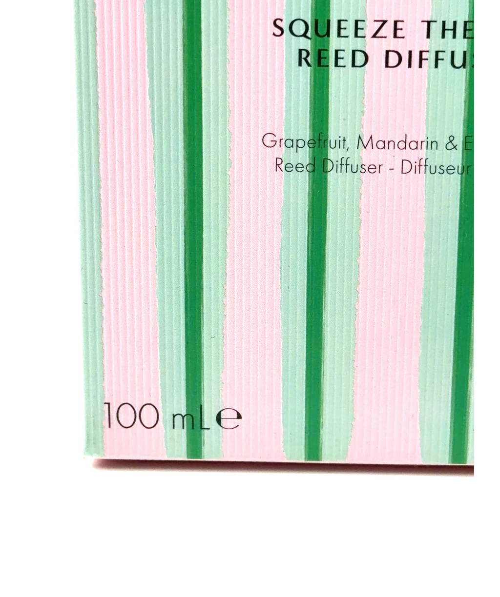 NEOM pink Squeeze The Day Reed Diffuser — label
