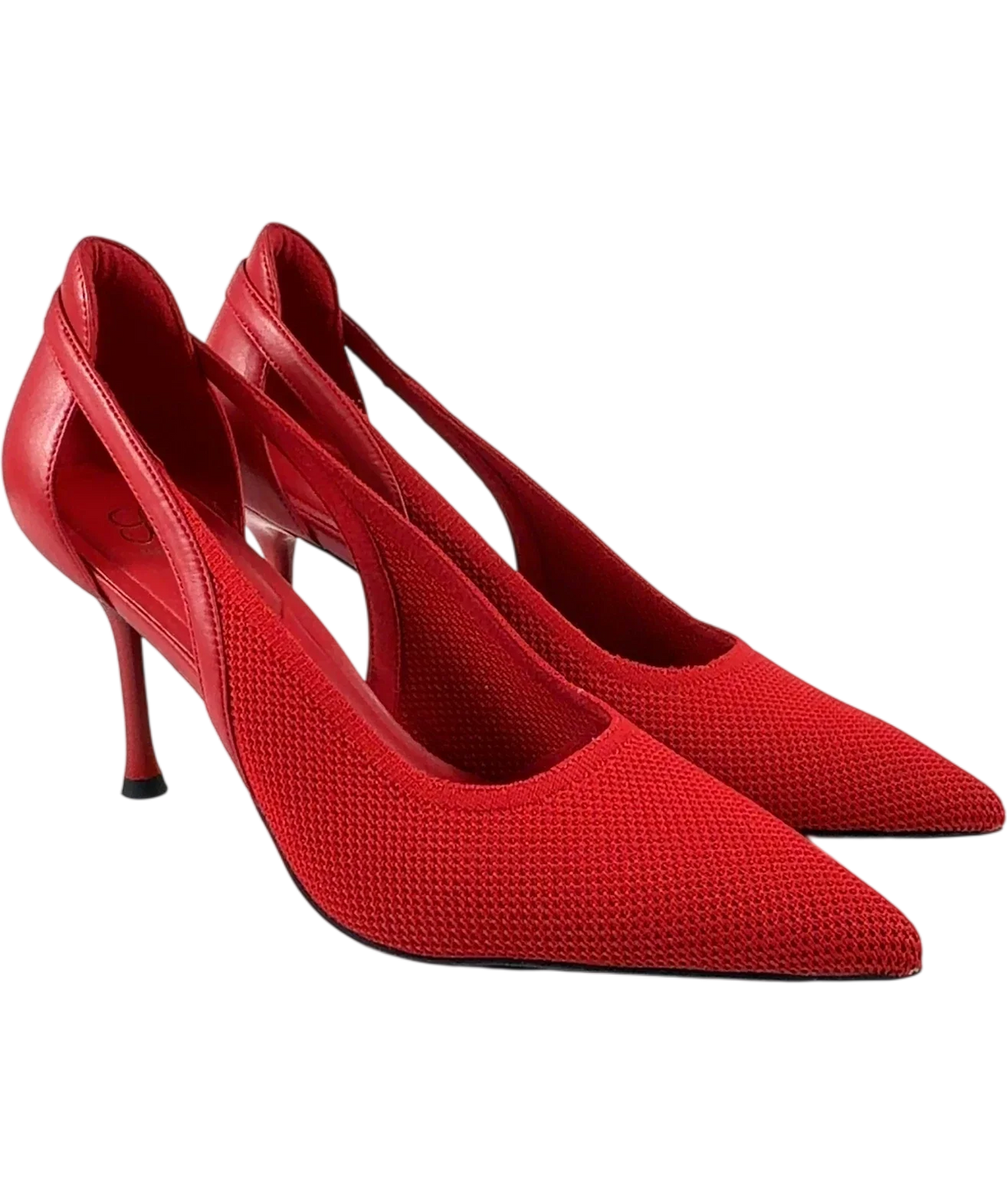 Cosy island Red red mesh stiletto slingback pumps, size UK 6 EU 39 👠 — front