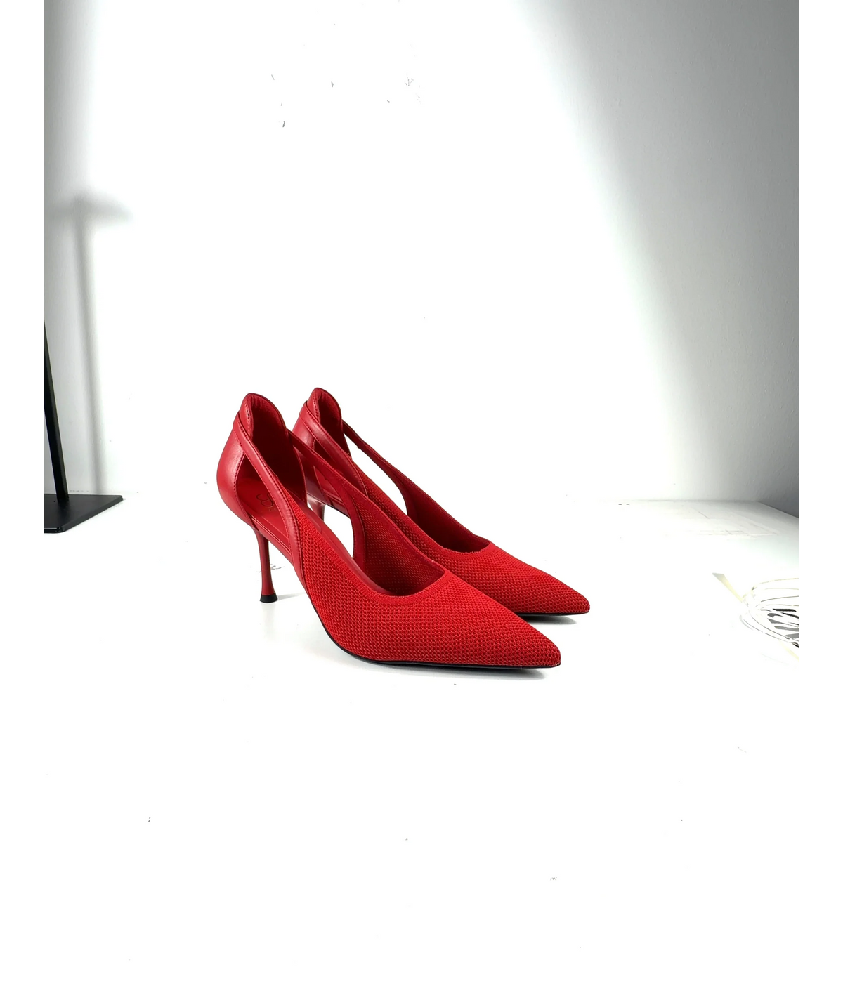 Cosy island Red red mesh stiletto slingback pumps, size UK 6 EU 39 👠 — additional view