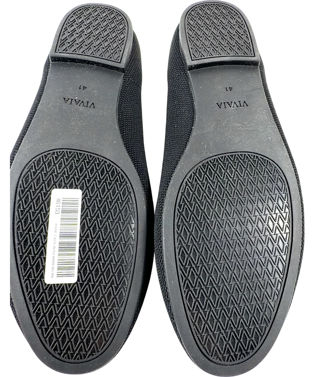 vivaia Black Round-Toe Embroidered Loafers (Audrey), size UK 8 EU 41 👠 — view 8