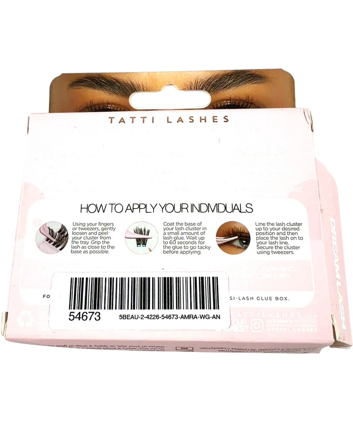 Tatti Lashes Au Natural Individual Lashes, size 1g — back