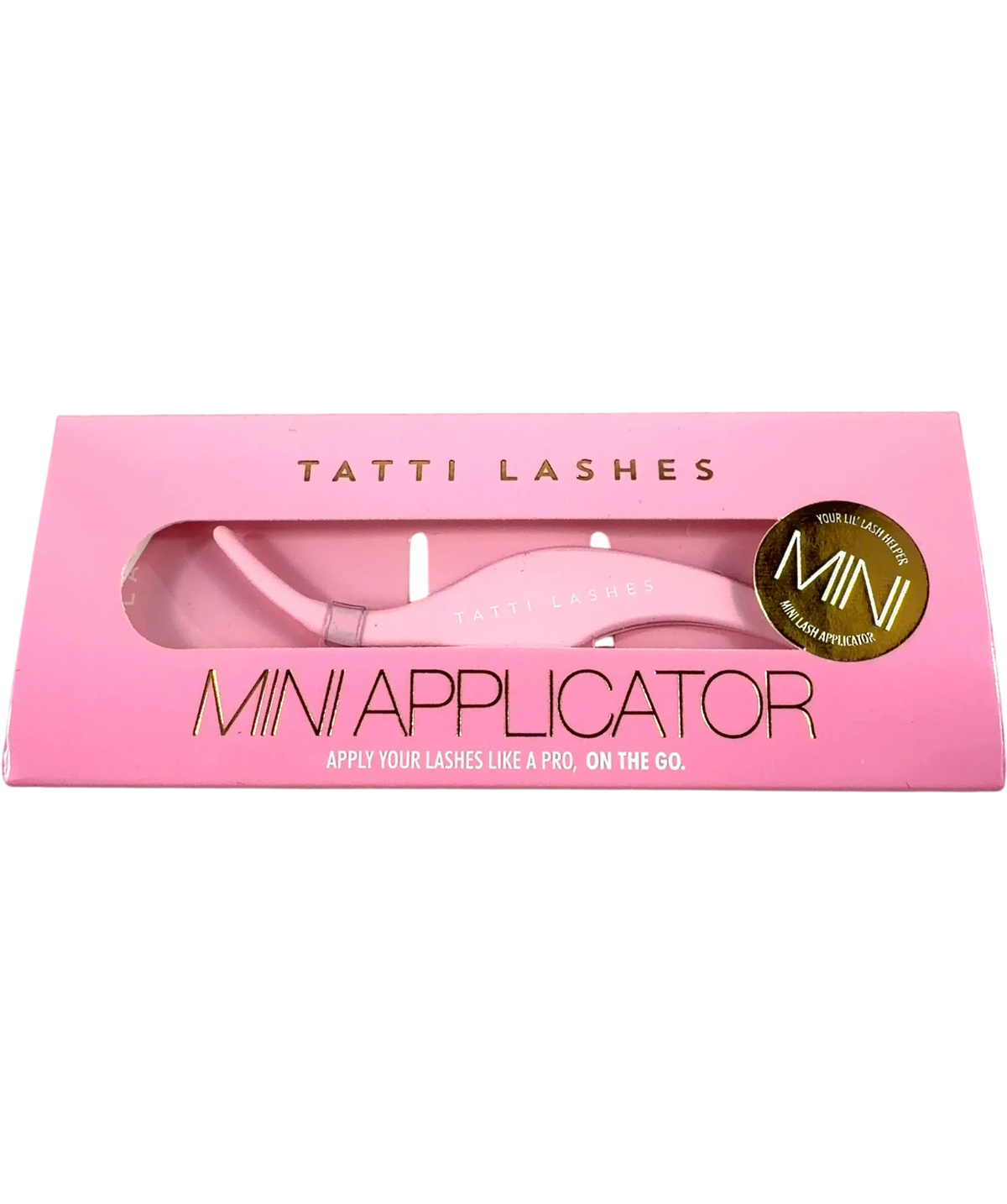 Tatti Lashes pink MINI APPLICATOR, size 1 — front