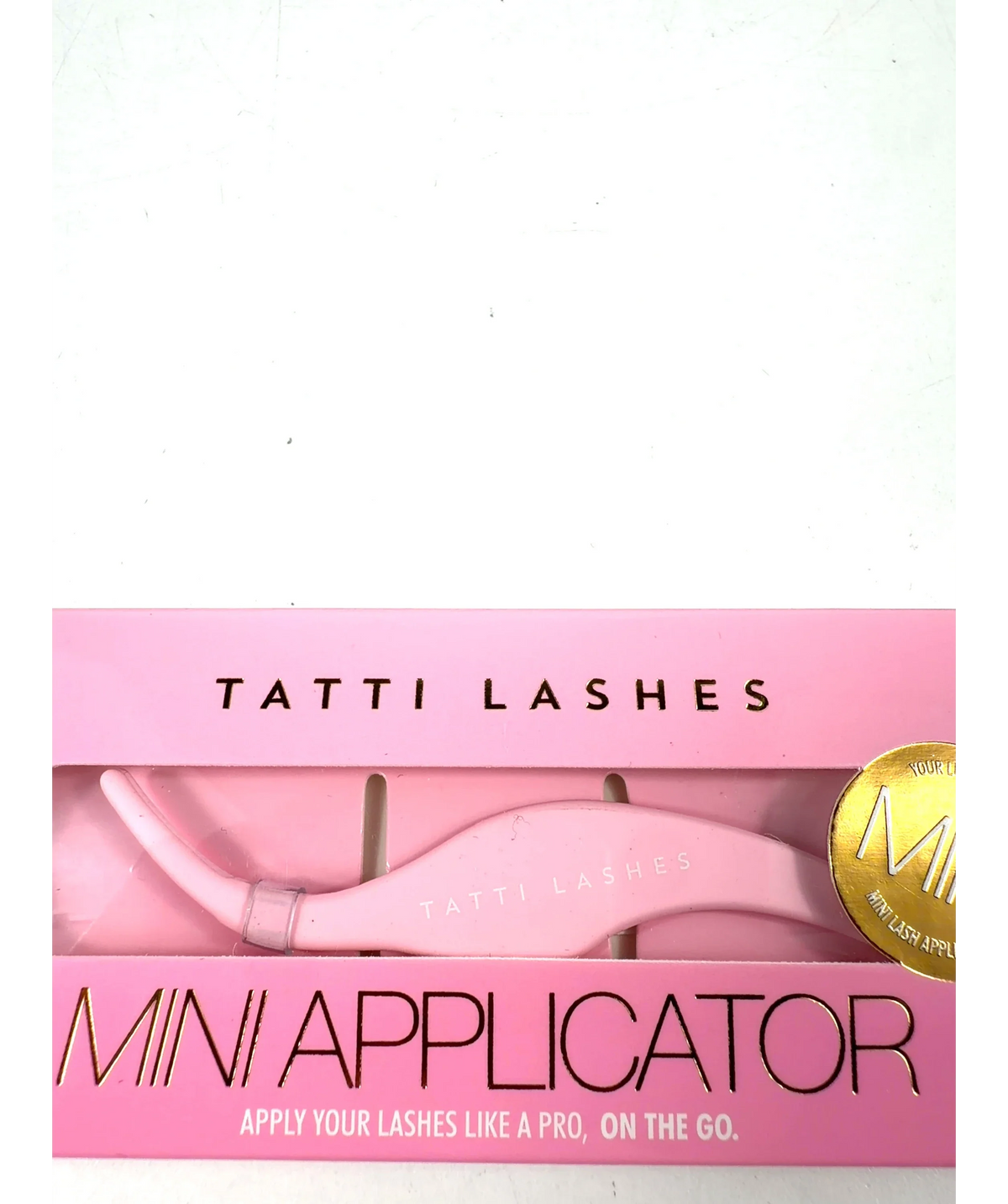 Tatti Lashes pink MINI APPLICATOR, size 1 — label