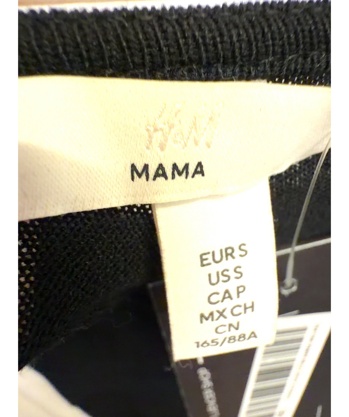H&M MAMA Black Colour, size UK S — detail