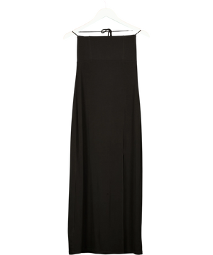Mango Black Halter Maxi Dress Uk M